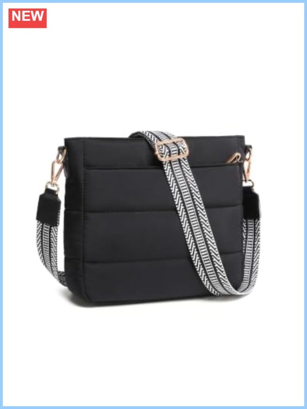 Anti Theft Crossbody Bag RFID Blocking Puffer Quilted Women